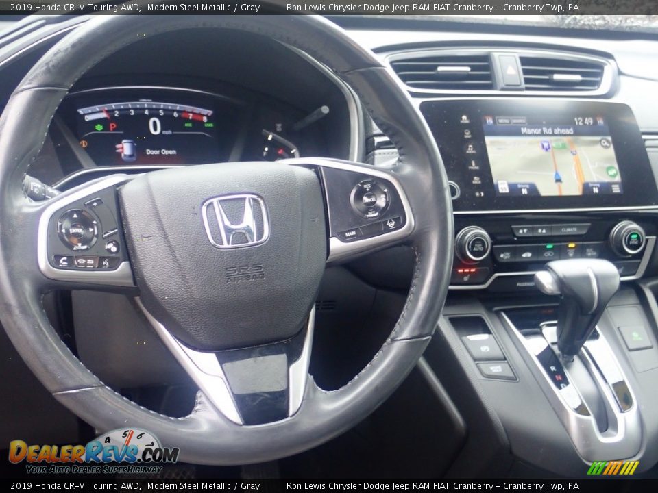 2019 Honda CR-V Touring AWD Modern Steel Metallic / Gray Photo #14