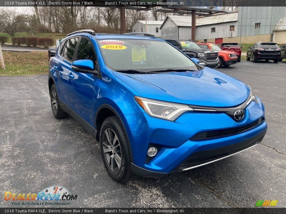 2018 Toyota RAV4 XLE Electric Storm Blue / Black Photo #6