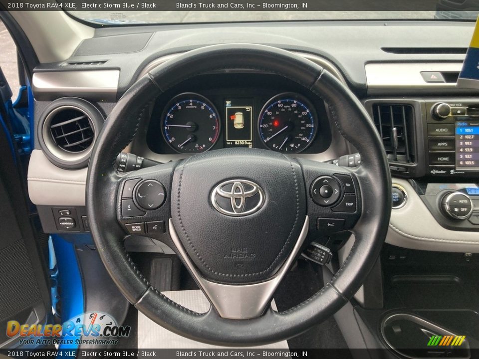 2018 Toyota RAV4 XLE Electric Storm Blue / Black Photo #8