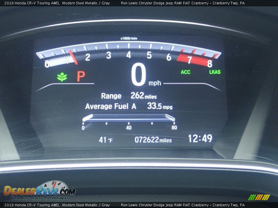 2019 Honda CR-V Touring AWD Modern Steel Metallic / Gray Photo #19