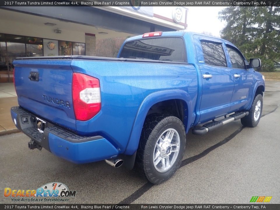 2017 Toyota Tundra Limited CrewMax 4x4 Blazing Blue Pearl / Graphite Photo #2