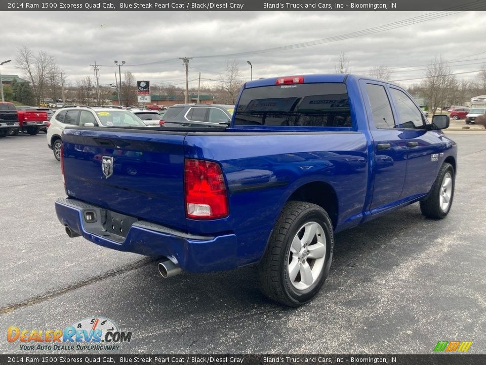 2014 Ram 1500 Express Quad Cab Blue Streak Pearl Coat / Black/Diesel Gray Photo #5