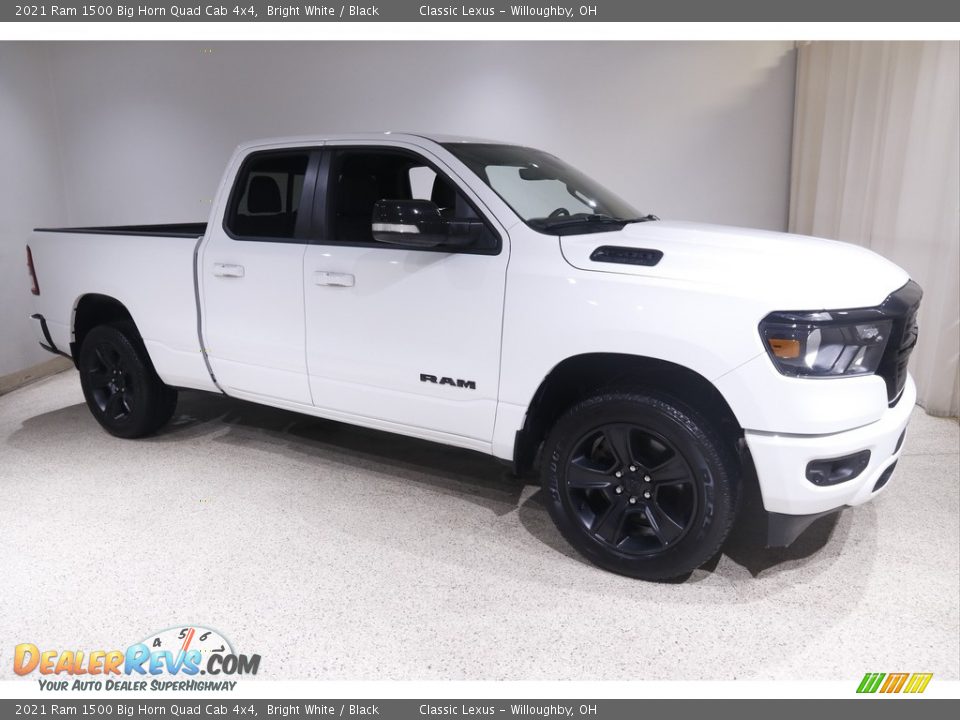 2021 Ram 1500 Big Horn Quad Cab 4x4 Bright White / Black Photo #1