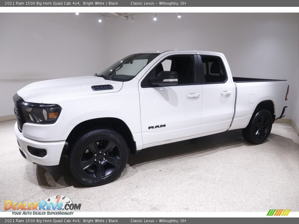 2021 Ram 1500 Big Horn Quad Cab 4x4 Bright White / Black Photo #3