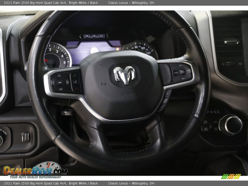 2021 Ram 1500 Big Horn Quad Cab 4x4 Bright White / Black Photo #7