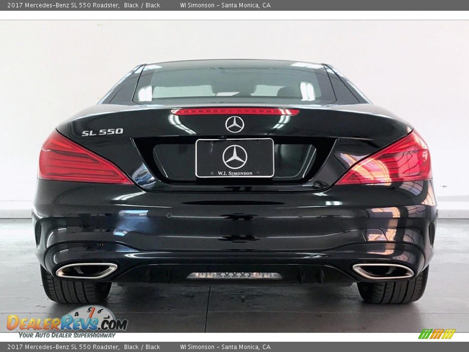 2017 Mercedes-Benz SL 550 Roadster Black / Black Photo #3