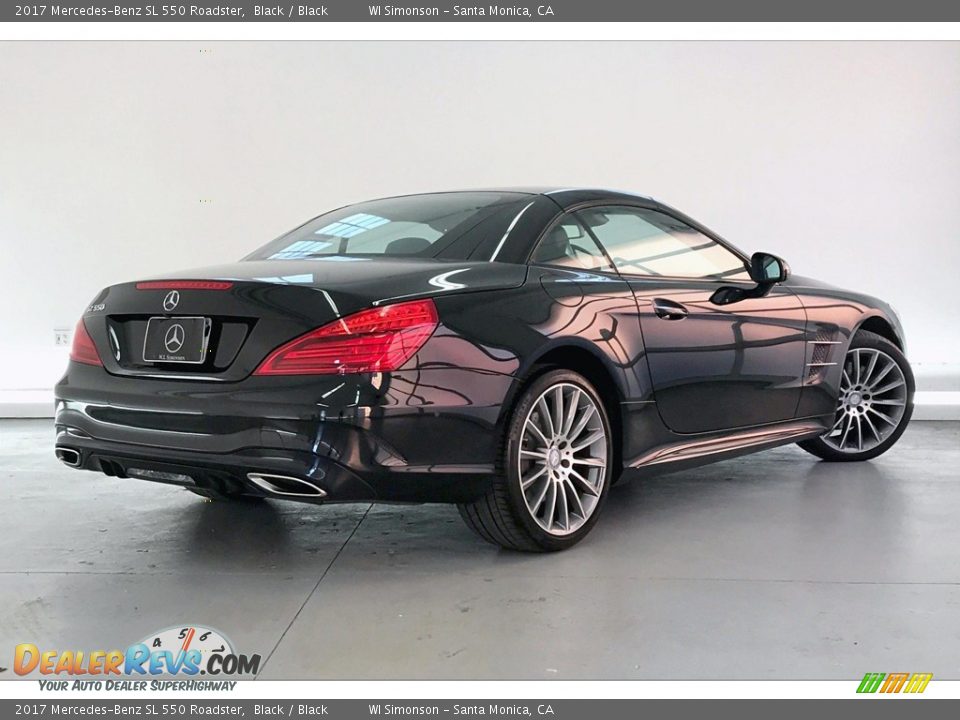 2017 Mercedes-Benz SL 550 Roadster Black / Black Photo #14