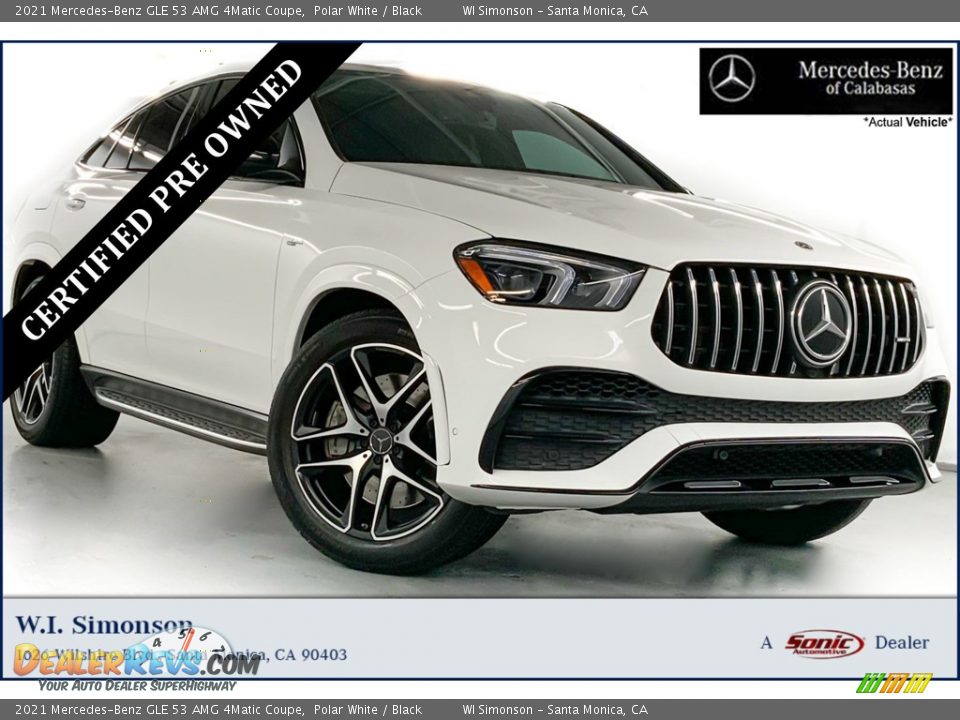 2021 Mercedes-Benz GLE 53 AMG 4Matic Coupe Polar White / Black Photo #1