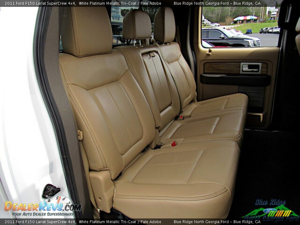 2011 Ford F150 Lariat SuperCrew 4x4 White Platinum Metallic Tri-Coat / Pale Adobe Photo #13