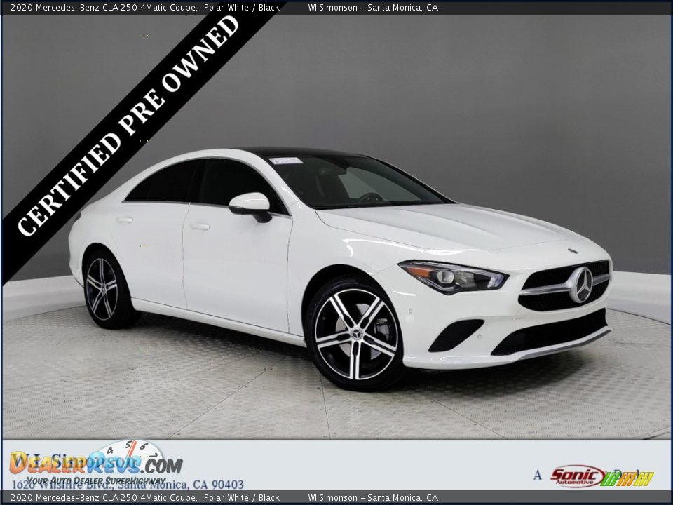 2020 Mercedes-Benz CLA 250 4Matic Coupe Polar White / Black Photo #1