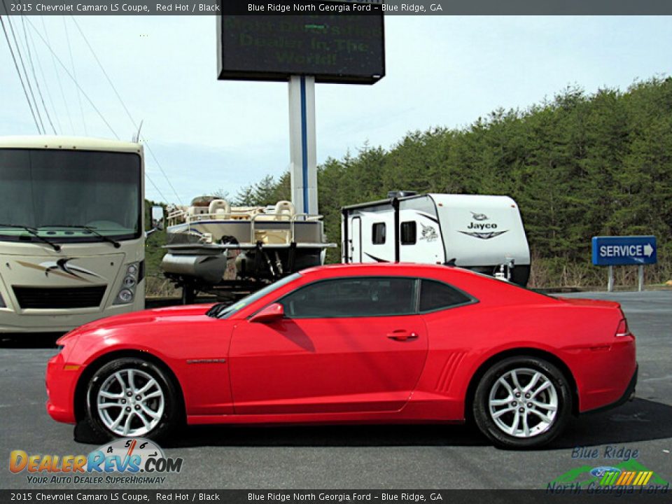 2015 Chevrolet Camaro LS Coupe Red Hot / Black Photo #2