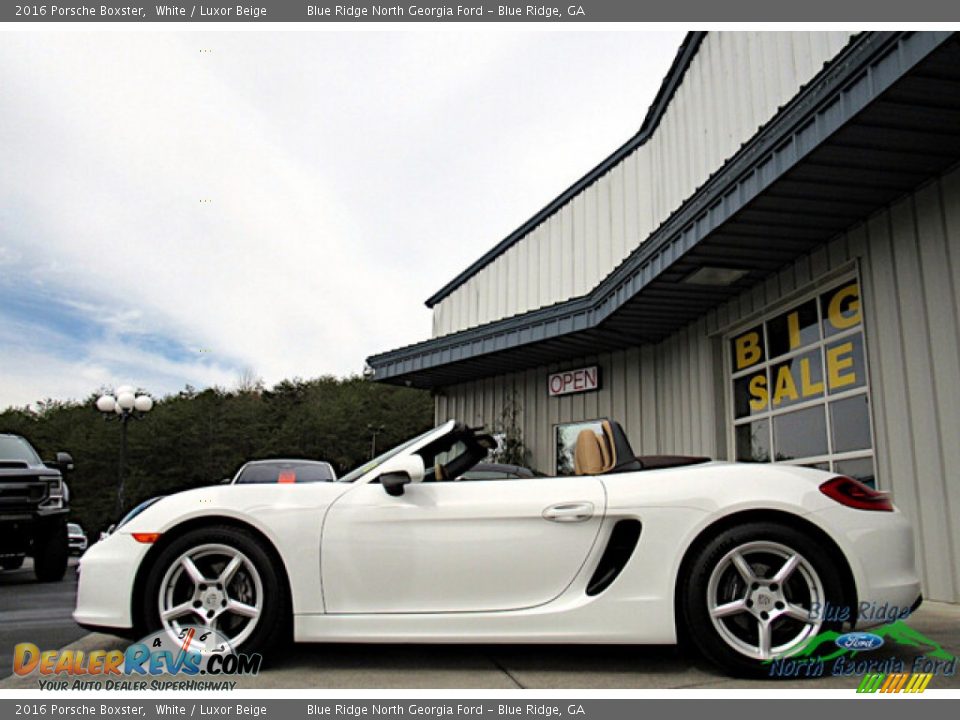 2016 Porsche Boxster White / Luxor Beige Photo #2