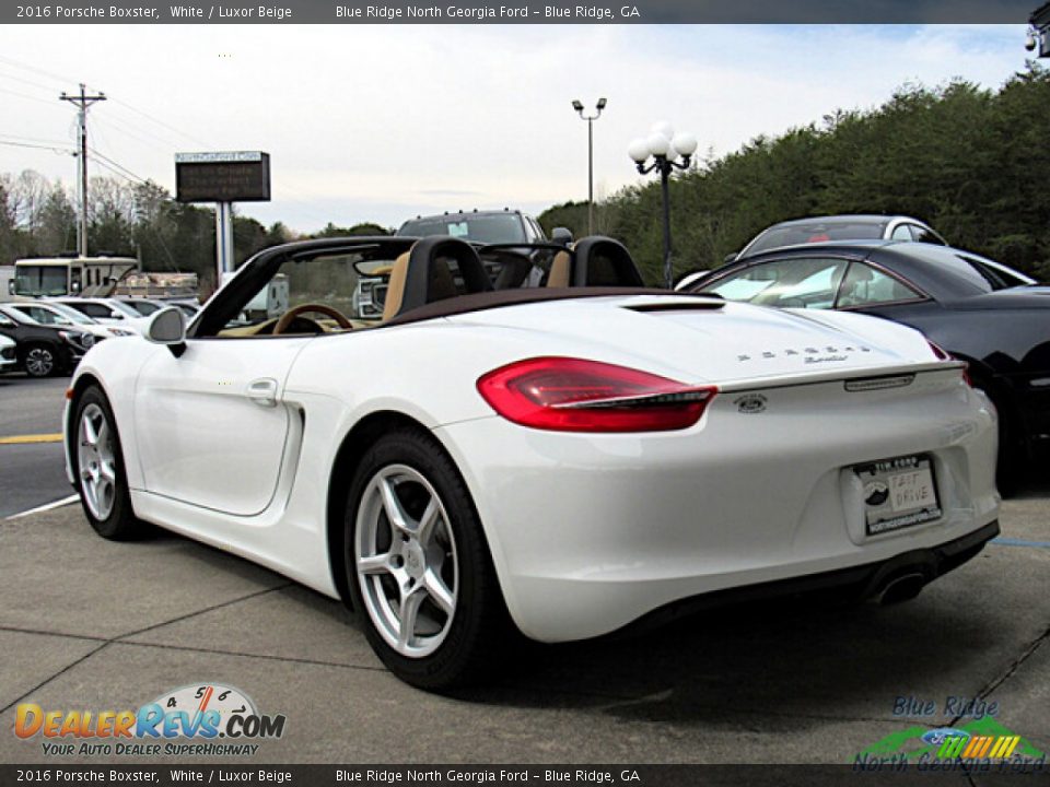 2016 Porsche Boxster White / Luxor Beige Photo #3