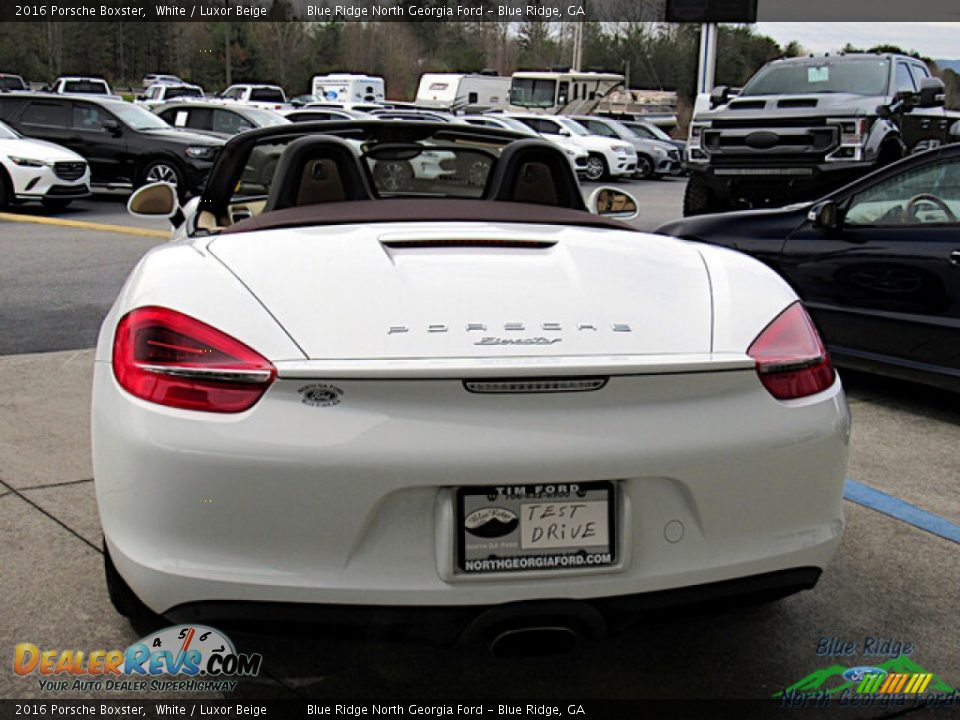 2016 Porsche Boxster White / Luxor Beige Photo #4