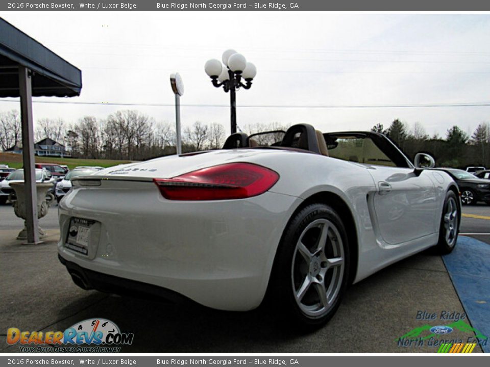 2016 Porsche Boxster White / Luxor Beige Photo #5