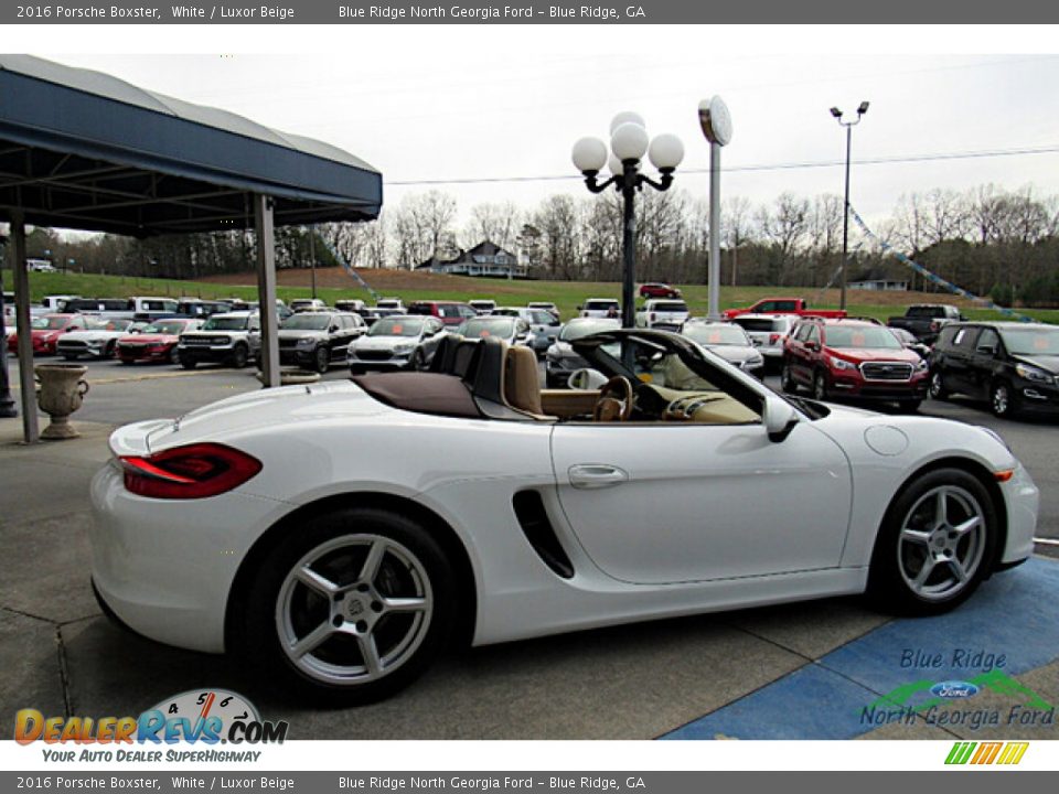 2016 Porsche Boxster White / Luxor Beige Photo #6