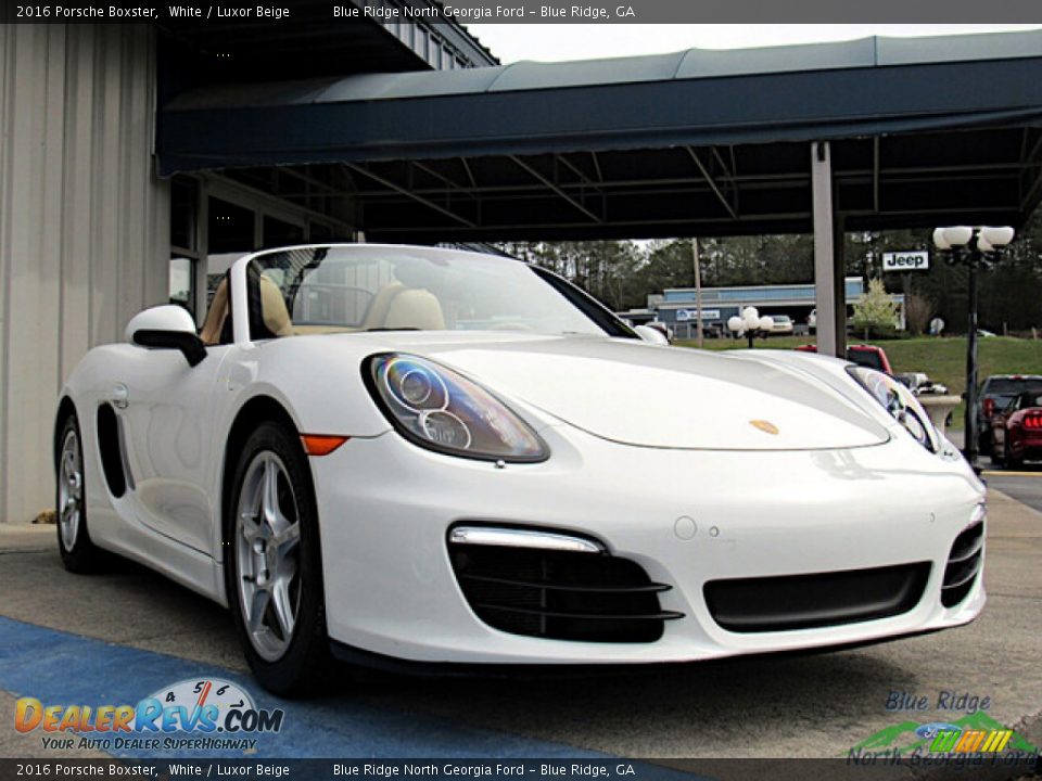 2016 Porsche Boxster White / Luxor Beige Photo #7