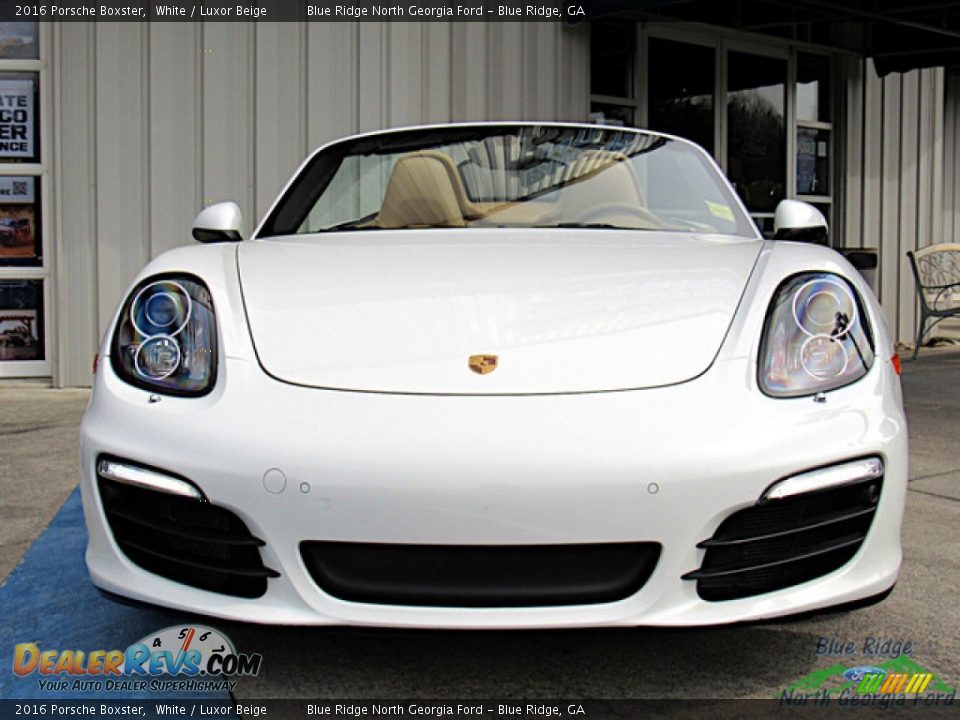 2016 Porsche Boxster White / Luxor Beige Photo #8