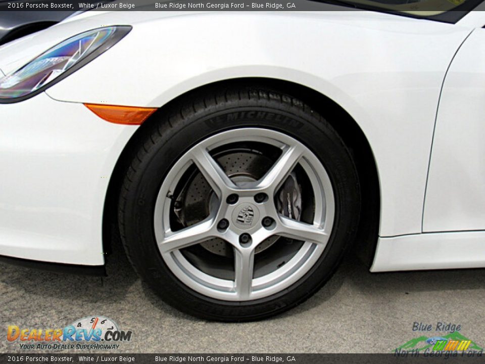 2016 Porsche Boxster White / Luxor Beige Photo #9