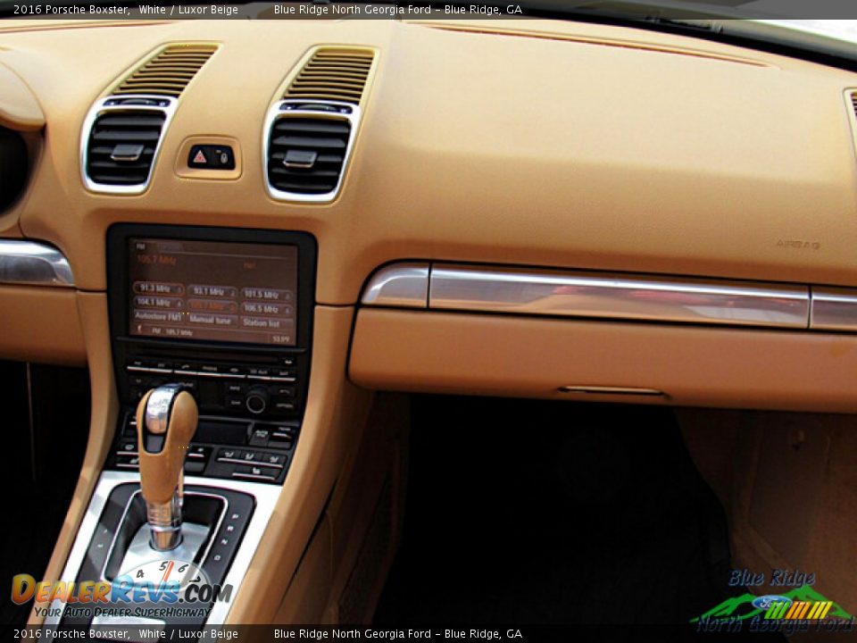 2016 Porsche Boxster White / Luxor Beige Photo #16