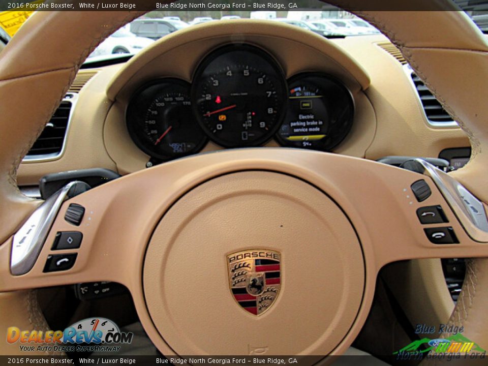 2016 Porsche Boxster White / Luxor Beige Photo #18