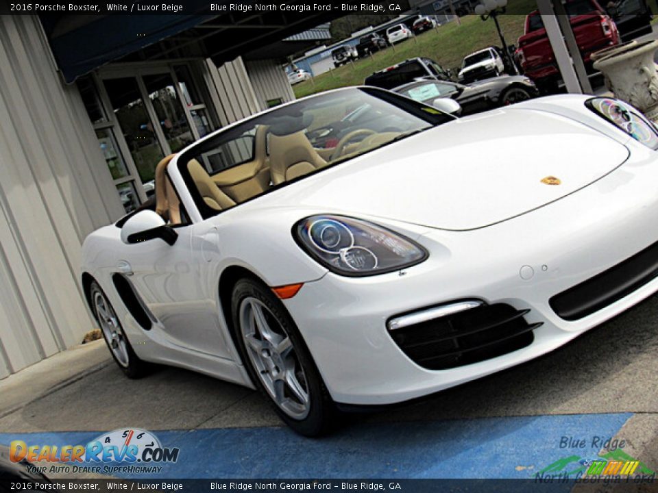 2016 Porsche Boxster White / Luxor Beige Photo #29