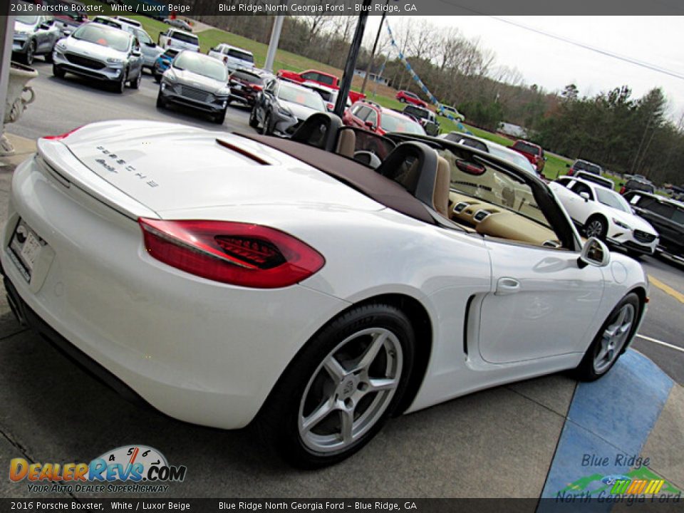 2016 Porsche Boxster White / Luxor Beige Photo #30