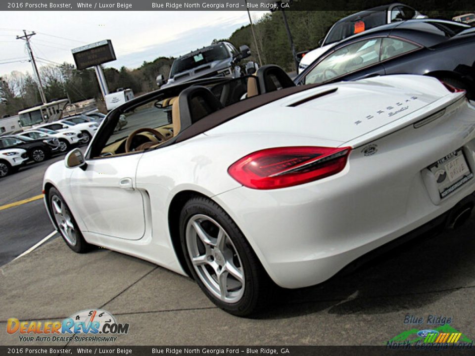 2016 Porsche Boxster White / Luxor Beige Photo #31