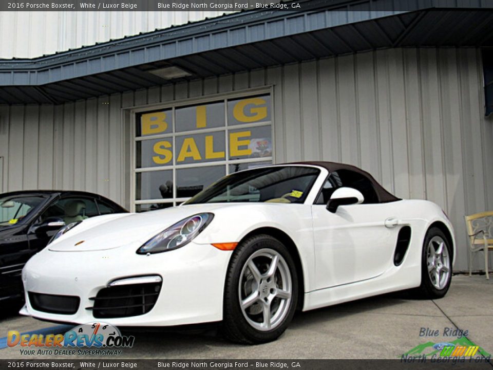 2016 Porsche Boxster White / Luxor Beige Photo #32