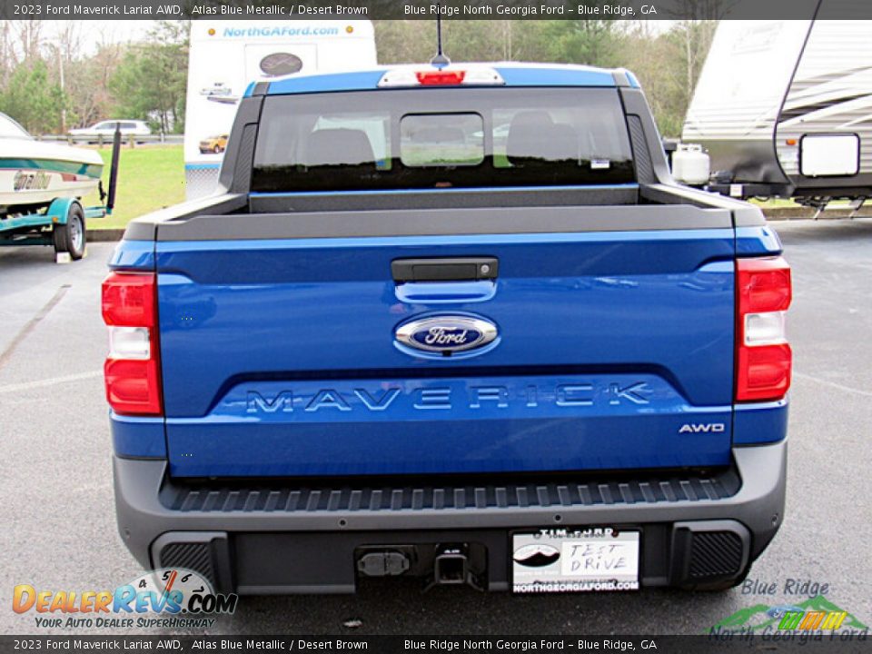 2023 Ford Maverick Lariat AWD Atlas Blue Metallic / Desert Brown Photo #4