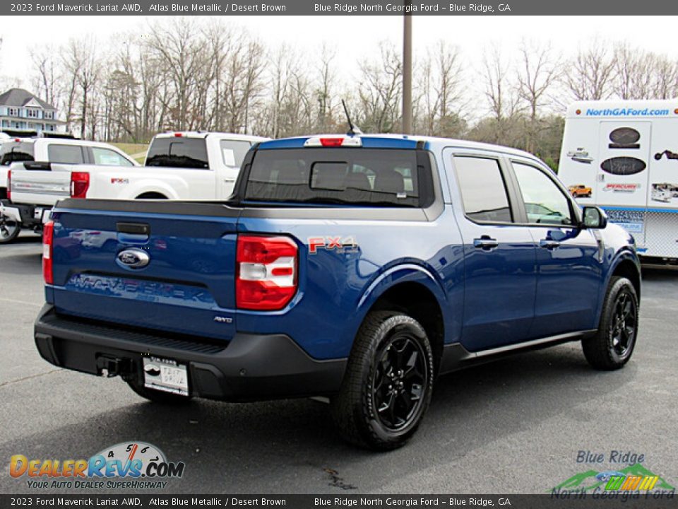 2023 Ford Maverick Lariat AWD Atlas Blue Metallic / Desert Brown Photo #5
