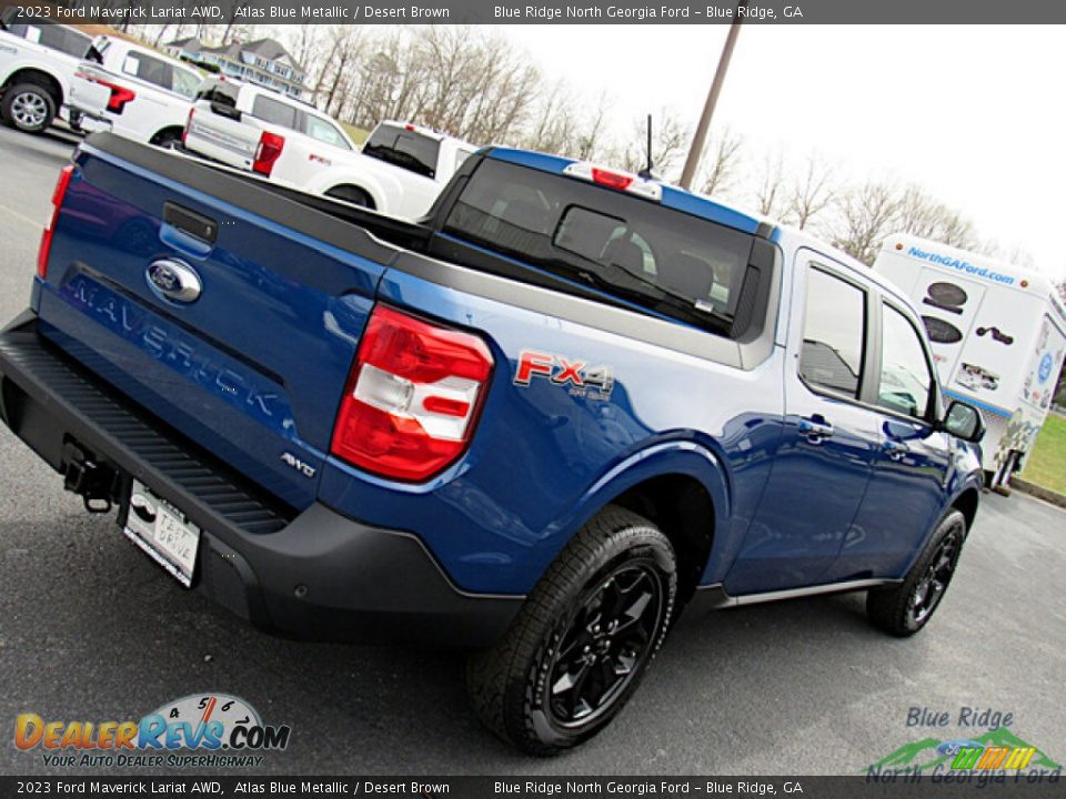 2023 Ford Maverick Lariat AWD Atlas Blue Metallic / Desert Brown Photo #29