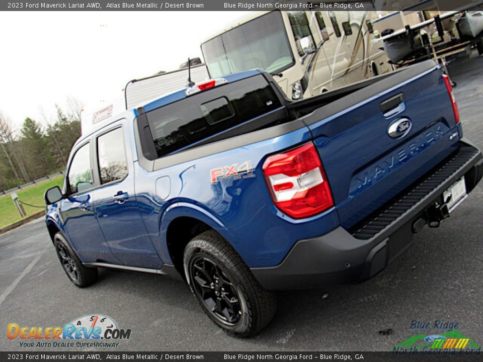2023 Ford Maverick Lariat AWD Atlas Blue Metallic / Desert Brown Photo #30