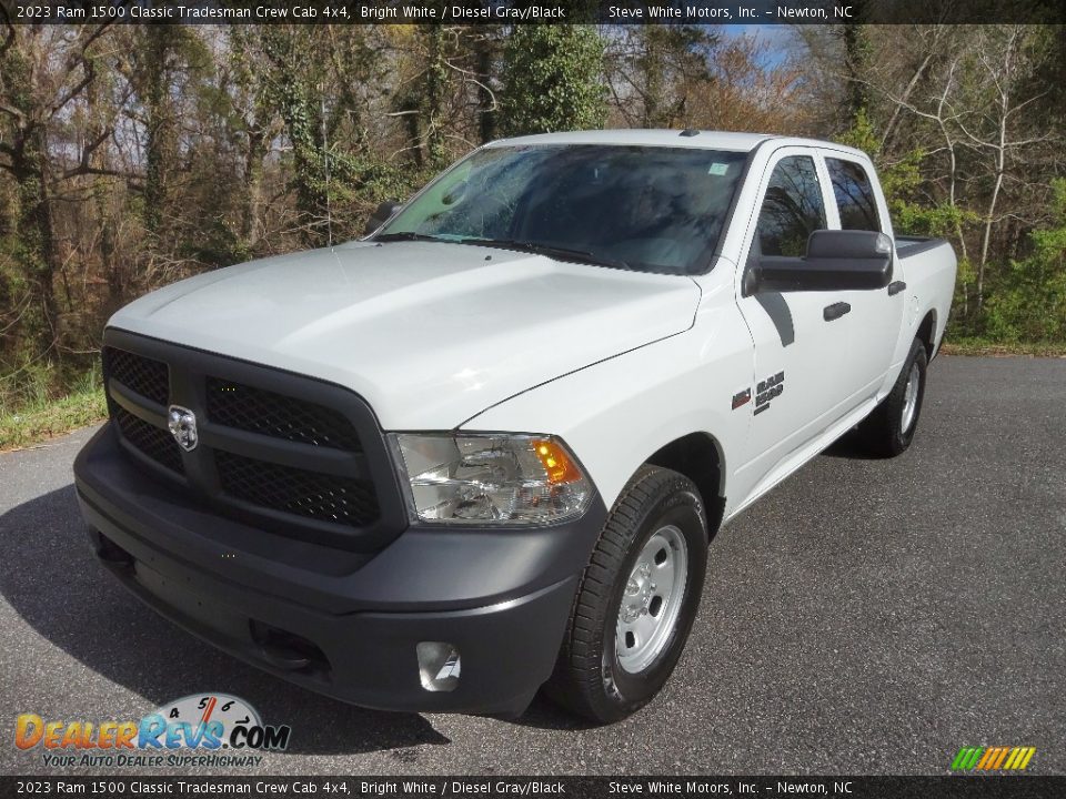 2023 Ram 1500 Classic Tradesman Crew Cab 4x4 Bright White / Diesel Gray/Black Photo #2