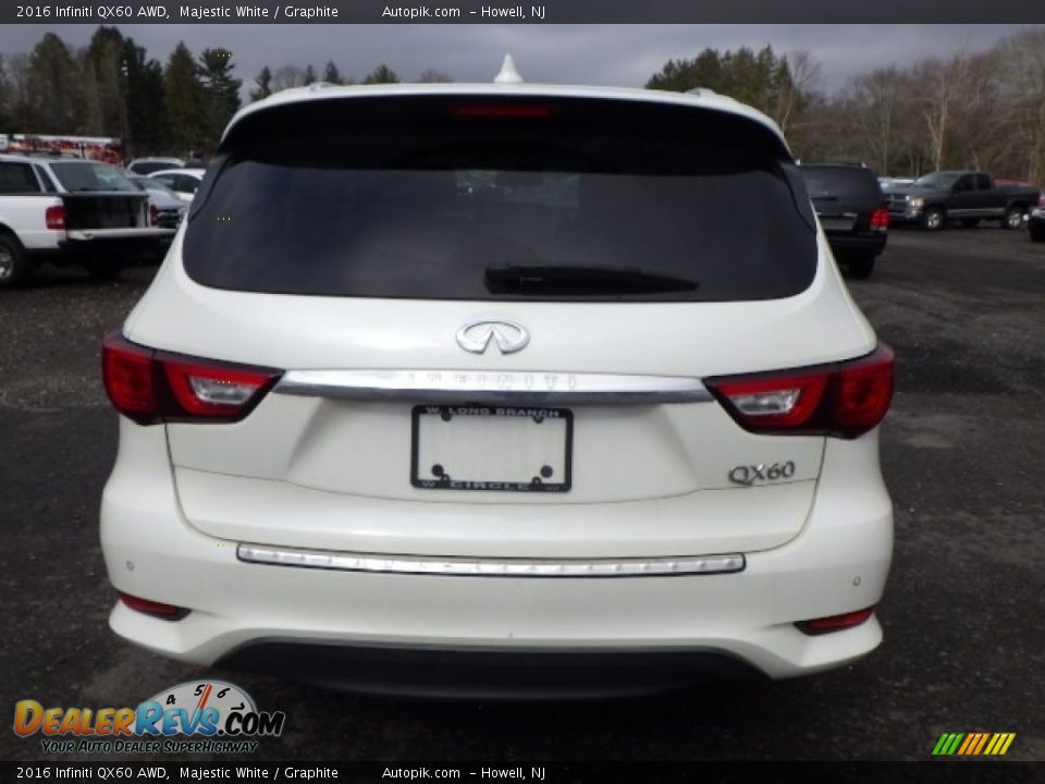 2016 Infiniti QX60 AWD Majestic White / Graphite Photo #5