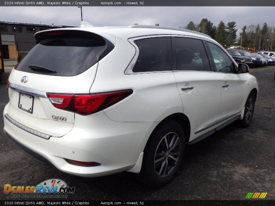 2016 Infiniti QX60 AWD Majestic White / Graphite Photo #6