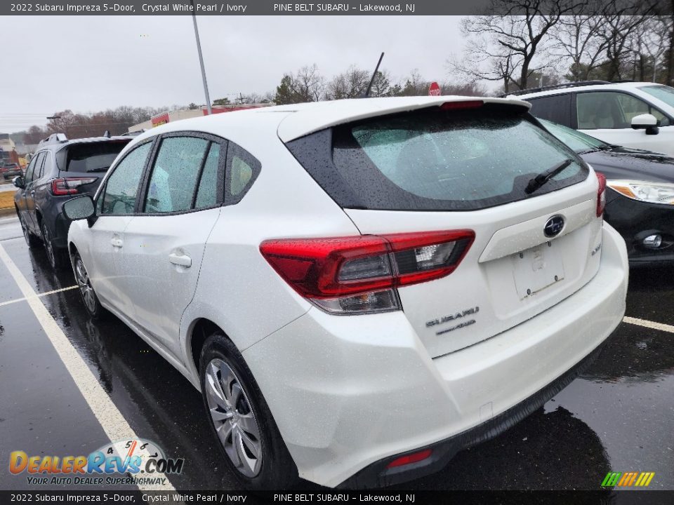 2022 Subaru Impreza 5-Door Crystal White Pearl / Ivory Photo #6