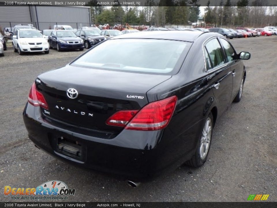 2008 Toyota Avalon Limited Black / Ivory Beige Photo #4