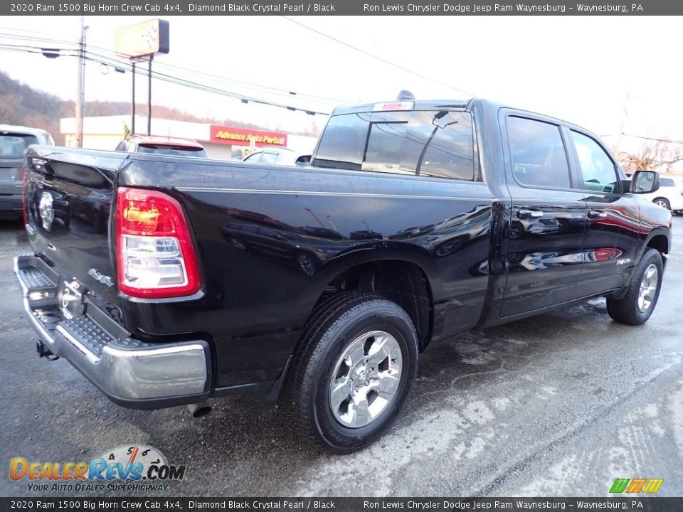 2020 Ram 1500 Big Horn Crew Cab 4x4 Diamond Black Crystal Pearl / Black Photo #6