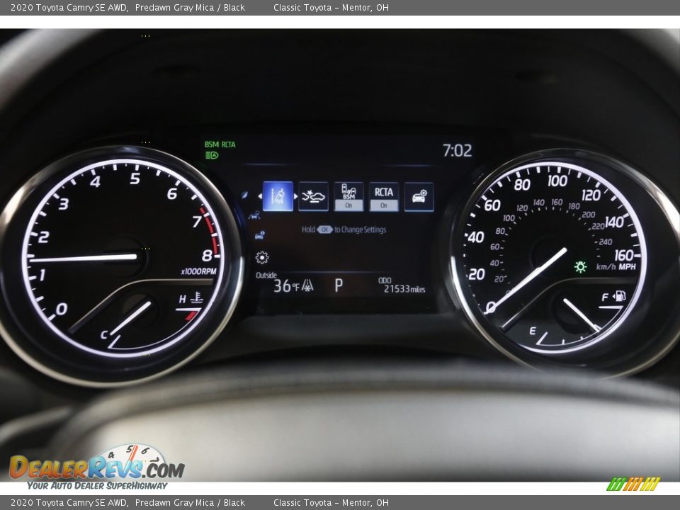 2020 Toyota Camry SE AWD Predawn Gray Mica / Black Photo #8