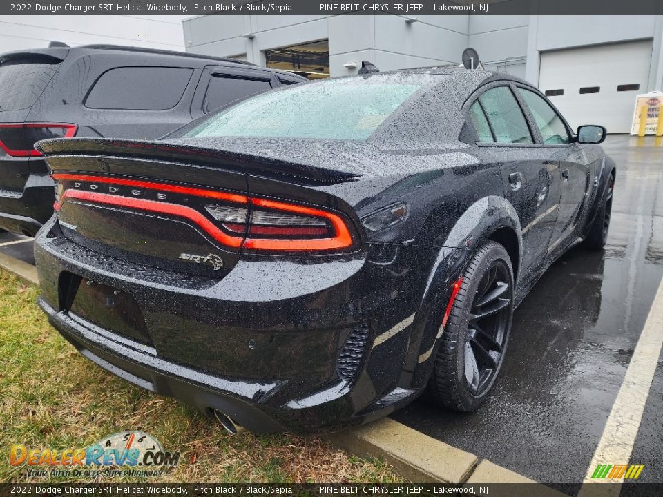 2022 Dodge Charger SRT Hellcat Widebody Pitch Black / Black/Sepia Photo #7