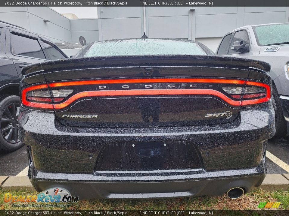 2022 Dodge Charger SRT Hellcat Widebody Pitch Black / Black/Sepia Photo #8