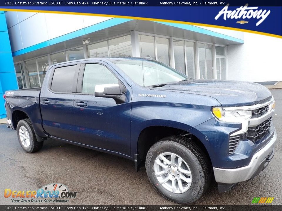 2023 Chevrolet Silverado 1500 LT Crew Cab 4x4 Northsky Blue Metallic / Jet Black Photo #1