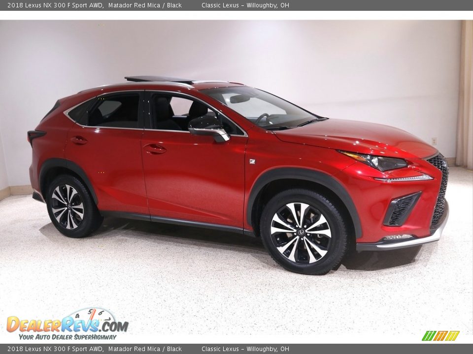 2018 Lexus NX 300 F Sport AWD Matador Red Mica / Black Photo #1