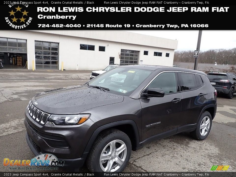 2023 Jeep Compass Sport 4x4 Granite Crystal Metallic / Black Photo #1