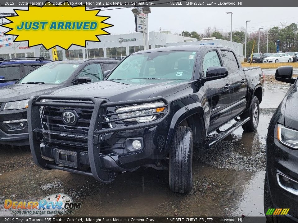 2019 Toyota Tacoma SR5 Double Cab 4x4 Midnight Black Metallic / Cement Gray Photo #1