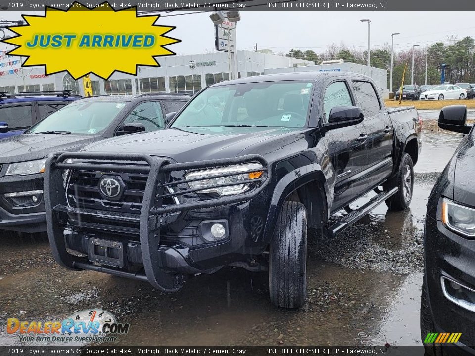 2019 Toyota Tacoma SR5 Double Cab 4x4 Midnight Black Metallic / Cement Gray Photo #1