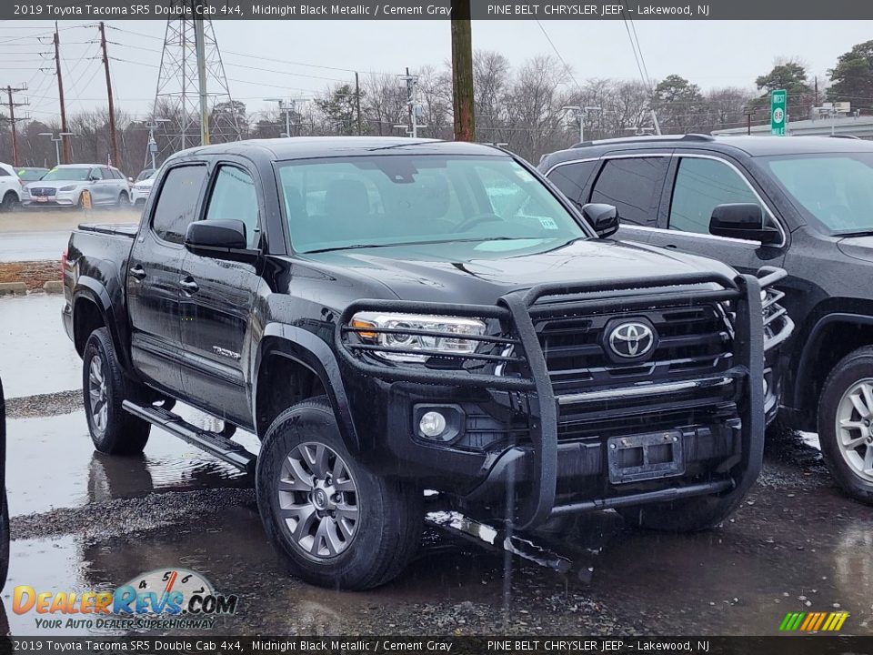 2019 Toyota Tacoma SR5 Double Cab 4x4 Midnight Black Metallic / Cement Gray Photo #3