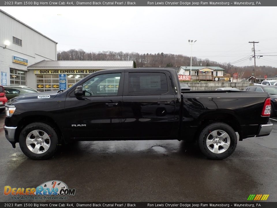 2023 Ram 1500 Big Horn Crew Cab 4x4 Diamond Black Crystal Pearl / Black Photo #2