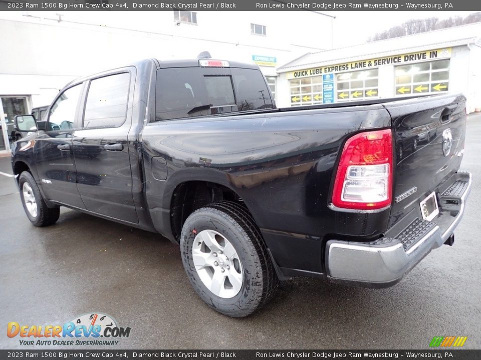 2023 Ram 1500 Big Horn Crew Cab 4x4 Diamond Black Crystal Pearl / Black Photo #3
